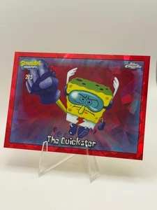 2025 Topps Cromo Zafiro #135 Bob Esponja como el Quickster 2/5 Rojo Refractor - Imagen 1 de 7
