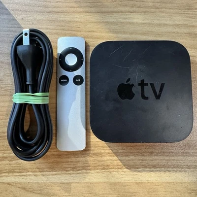 Apple TV (2nd Generation) Media Streaming Player A1378 w/ Power Cord + Remote - Image 1 of 3