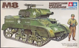 Carrozza motore Tamiya 1979 M8 Howitzer con figurina scala 1:35 modello 35110 - Foto 1 di 6