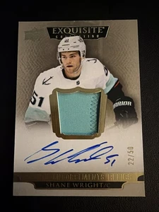 2022 THE CUP SHANE WRIGHT EXQUISITE ENDORSEMENTS RELICS ROOKIE PATCH AUTO /50 - Bild 1 von 2