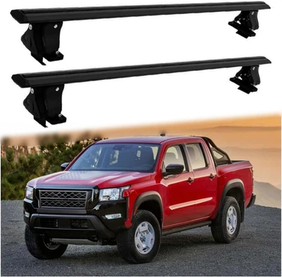 Barra transversal bloqueable sin riel de techo para Nissan Frontier 1998-2024 Foto 1 de 4