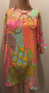 Nuevo con etiquetas Nuevo Vestido Julie Brown NYC Rosa Tropicana Talla 0 Lenny - Imagen 1 de 5