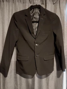 Boys Chaps Blazer Jacket Sport Coat Size 12 Black Formal Uniform Church - Picture 1 of 7