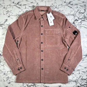 CP COMPANY Mens Cedar Wood Corduroy Lens Logo Overshirt SIZE MEDIUM BNWT Genuine - Picture 1 of 14