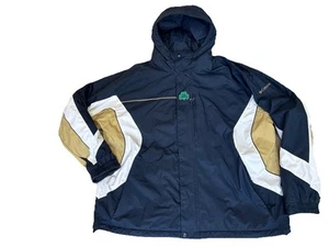NotreDame Fighting Irish Columbia Reversible Zip FleeceNylon Coat Navy Gold 2XL - Picture 1 of 16