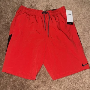 Costume da bagno uomo Nike rosso nuoto quattro vie elasticizzato NESSA482-614 Medium 9" - Foto 1 di 6