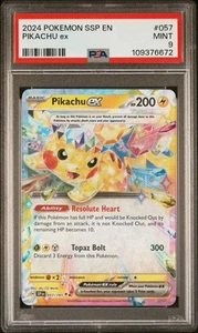 Pikachu ex 057/191 Sv08: Surging Sparks Holo - PSA 9! - Picture 1 of 3