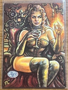 2014 Marvel Premier AP Sketch Jean Grey Black Queen By Lee Lightfoot - Picture 1 of 2