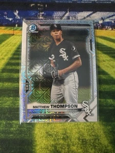 MATTHEW THOMPSON 2021 Bowman Chrome MEGA BOX Mojo Refractor WHITE SOX - Picture 1 of 2