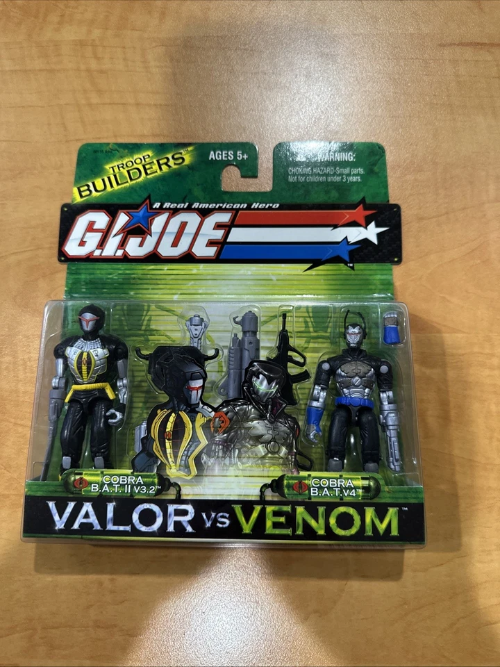 SEALED 2004 Gi Joe Valor Vs Venom COBRA BAT v3.2 & v4 MOC MISP NOS VTG Troop NEW - Image 1 of 1