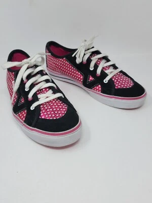 Zapatilla deportiva Vans para mujer 6 rosa blanco lentejuelas con cordones gamuza negra Foto 1 de 4