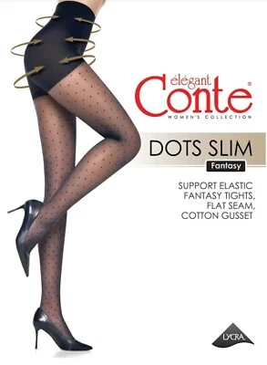 Conte DOTS SLIM 40 Den Shaping Tights – Elegant Polka Dot Design & Smooth Fit - Image 1 of 4