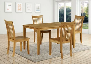 Kings Brand Furniture - 5 Pcs Wood Kitchen Dining Table Set. Table & 4 Chairs - Picture 1 of 4
