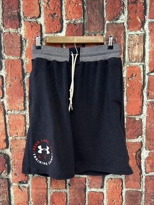 Pantalones cortos deportivos Under Armour de algodón negros grises medianos para hombre Foto 1 de 3