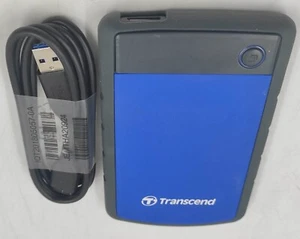 1TB Transcend TS1TSJ25H3B StoreJet 25H3 USB3.1 Slim Portable HDD Hard Drive - Afbeelding 1 van 2
