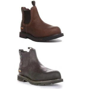 Ariat Groundbreaker Stahlkappe Herren Chelsea Arbeitsstiefel In Braun Größe UK 6 – 12 - Bild 1 von 78