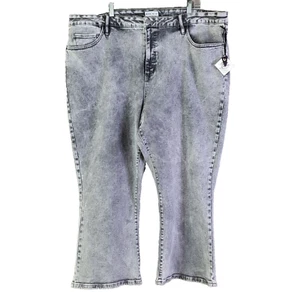 AVA & VIV Damen-Leggings kurz geschnittene Jeans schwarz Sone gewaschen Größe 26W hochrise Stretch - Bild 1 von 20