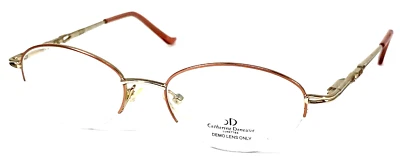 CATHERINE DENEUVE CD191 PE NOS Pink/Gold Half Rimless Eyeglasses Frame 50-18-140 - Image 1 of 4