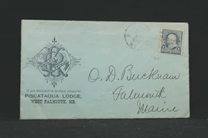Maine: West Falmouth 1892 Piscataqua Knights Phythias Werbung Cover, Brief - Bild 1 von 3