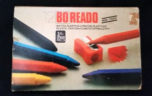 12 Bo Reado Vintage Italian Plastic Crayon Pencil Set NonToxic Art Supplies - Picture 1 of 11