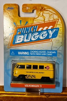 2024 JADA PUNCH BUGGY YELLOW VOLKSWAGEN T1 VAN FUN SCHOOL SLUG BUG - Image 1 of 2