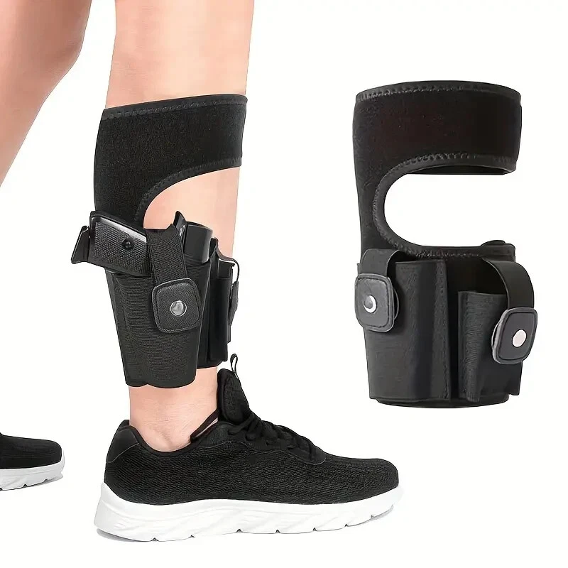 Concealed Pistol Ankle Leg Holster Elastic Leg Holster with Magazine Holder - Image 1 of 4