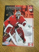 1997 98 ESSO Olympic Hockey Index Card # 17 Patrick Roy - Team Canada French ZH3