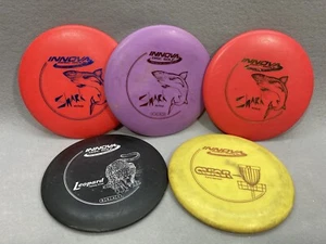 Innova Shark Disc Golf Lot 5 Vibrant Yellow, Purple, Red, Black, & Foil Design - Picture 1 of 10