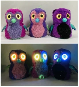 3 Hatchimals Electronic Plush Penguala Cute Moving Penguins & Owl LOT Halloween - Picture 1 of 12