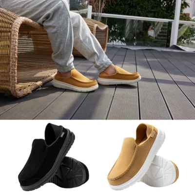 FitVille Men Lightweight Casual Walking Shoes Moccasin Slippers Slip On Loafers - Image 1 of 4