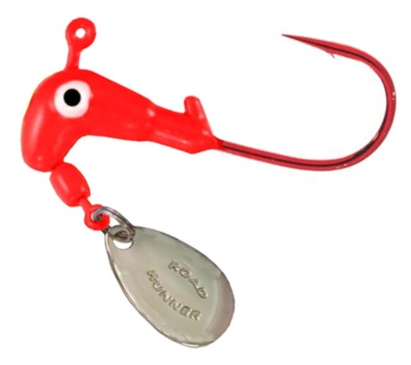 Blakemore Original Road Runner Head Barbed 1/16oz 4ct Red