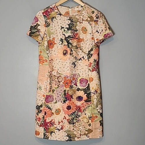 Abito floreale Tory Burch primavera celebrità giardino Kaley taglia 2 matrimonio ospite brunch