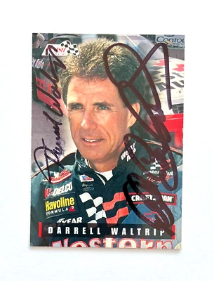 Dale Earnhardt & Darrell Waltrip NASCAR 1995 Finish Line #17 Autographed Signed - Image 1 of 4