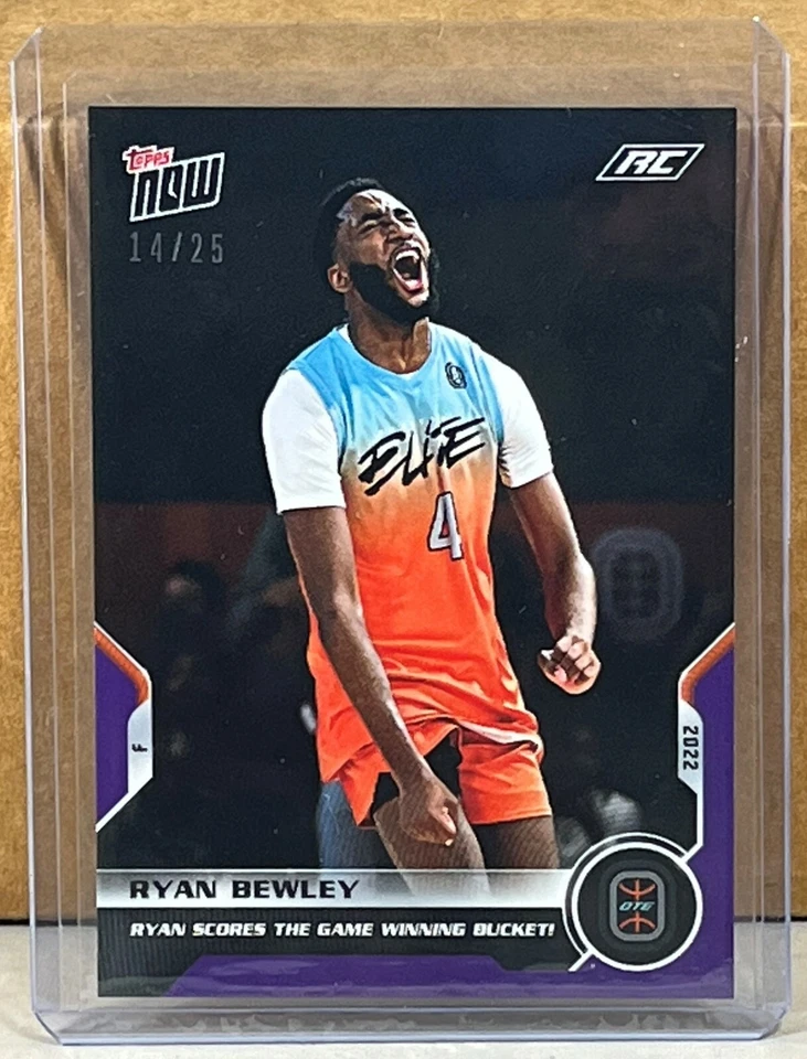 2022 TOPPS NOW Overtime Elite #45 RYAN BEWLEY ROOKIE Purple Parallel 14/25 - Image 1 of 2