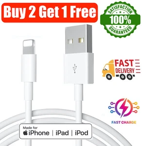 Original iPhone Ladegerät schnell für Apple langes Kabel USB Blei 12 11 5 6 7 8 x XS XR - Bild 1 von 8
