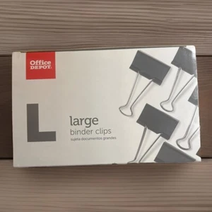 Office Depot LARGE Binder Clips, Large, 2" Wide, Black, Box Of 12 - Picture 1 of 5
