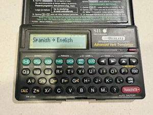 ADVANCED VERB TRANSLATION SPANISH-ENGLISH DICTIONARY (SII Seiko Instruments) - Picture 1 of 4