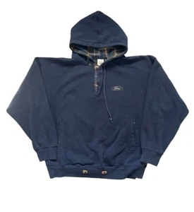Vintage BAC Premier Ford 1/4 Zip Up Hoodie Size Large - Picture 1 of 7