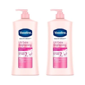 2x500ml Body Lotion Skin  Vaseline Healthy White UV Lightening Triple Sunscreen - Picture 1 of 6