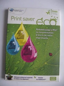 PRINT SAVER ECO LOGICIEL BUREAUTIQUE PC CD ROM NEUF SCELLÉ RARE encre imprimante - Photo 1/4