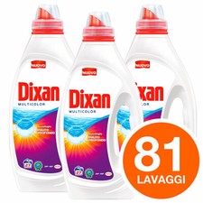 Dixan Detersivo Liquido Multicolor Lavatrice 3 Flaconi 1,35 Litri L 81 Lavaggi