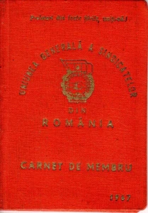 Rumänien, 1960er, Gewerkschaften Gewerkschaft Mitgliedskarte RSR - Tintenstempel - Bild 1 von 12