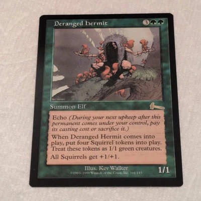 Mtg DERANGED HERMIT LP/NM Urza's Legacy 101/143 Reserve List - Image 1 of 2