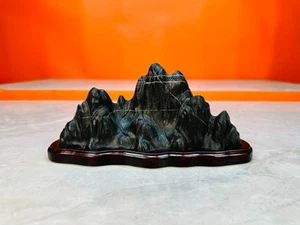 Cina pietra naturale pietre di montagna bonsai pietra Suiseki lingbi 灵璧石 070601 tt - Foto 1 di 5