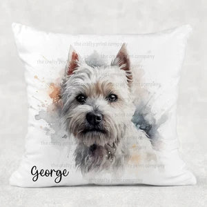 West Highland Terrier Personalised Cushion Cover, Dog Lover Christmas Gift - Picture 1 of 2