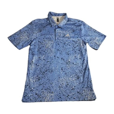NWT Adidas Golf Sport Performance Splatter Polo Shirt Mens sz S Real Blue$65 - Image 1 of 4