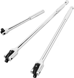 MAXPOWER 3Pcs Breaker Bar 10" 15" 18" bar set, Silver - Picture 1 of 9