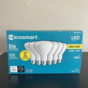 Ecosmart BR30 Dimmable LED Light Bulb 6 Pack 10.5 Watt (65 Watt Replacement) - Picture 1 of 6