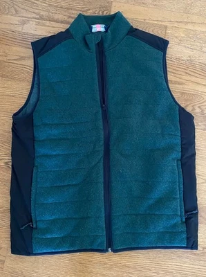 Vineyard Vines Shep Sweater  Mens Zip Mockneck Vest Sleeveless Green Sz L - Image 1 of 4