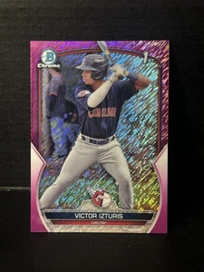 Victor Izturis 2023 Bowman Chrome 1st Fuscia Shimmer Refractor /199 RC Guardians - Bild 1 von 3